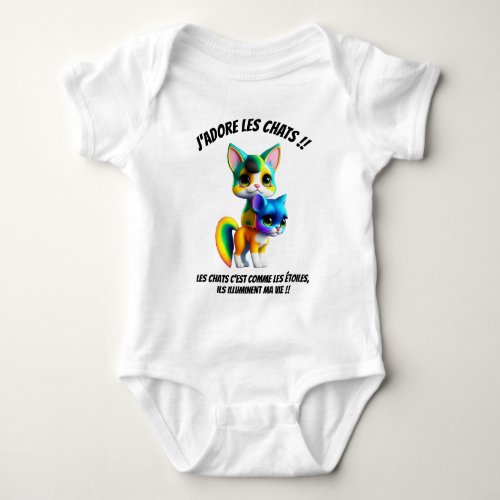 Body in jersey _ I love cats Baby Bodysuit