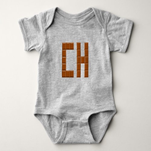 Body jersey gray Babies CHOCOLAT SWITZERLAND Baby Bodysuit