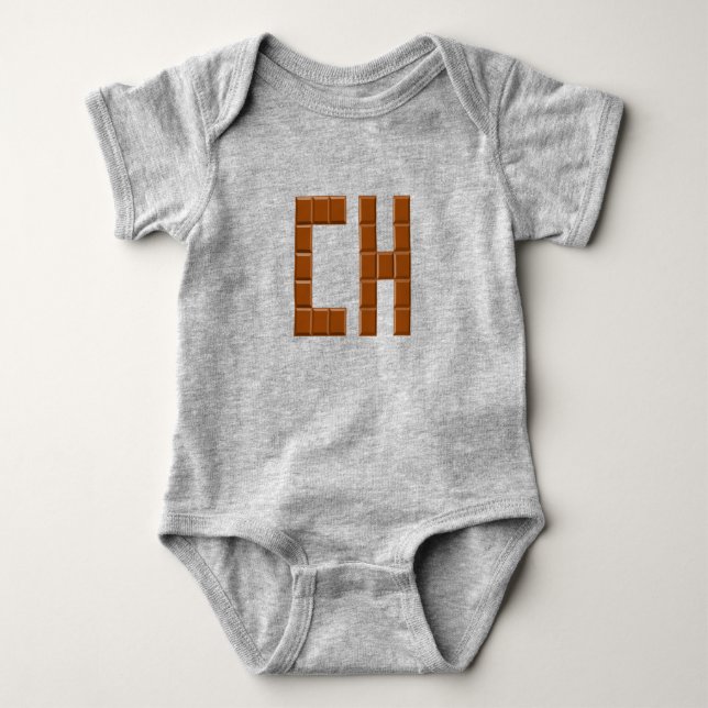 Body jersey gray Babies CHOCOLAT SWITZERLAND Baby Bodysuit (Front)