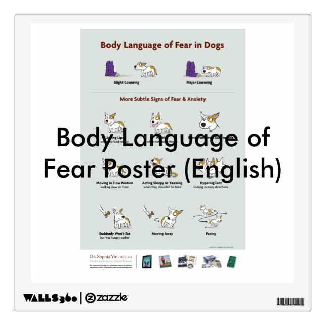 Body Language of Fear in Dogs Wall Decal (Front)