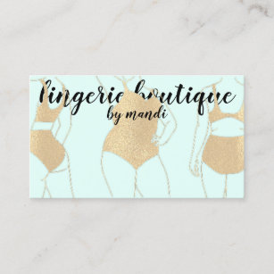 Business card print template with panties logo. Women's underwear