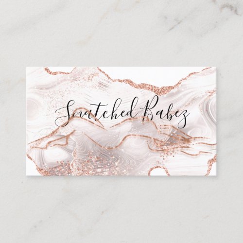 Body Logo Sculpting QRCODE Marble Copper Marble Business Card