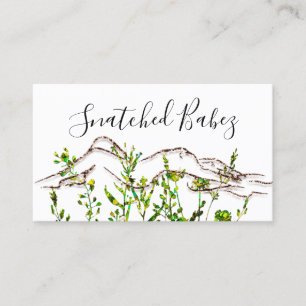 Body Logo Sculpting QRCODE Rose Grass Floral  Business Card