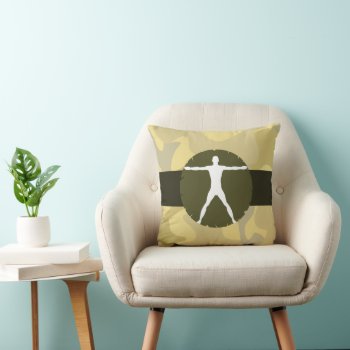 Body Madness Army Mojo Square Throw Pillow by sunnymars at Zazzle