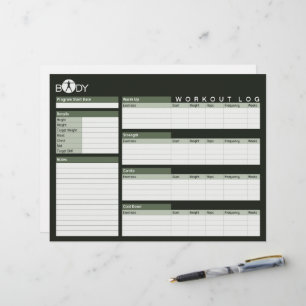 Body Madness Fitness Personal Workout Log Sheets