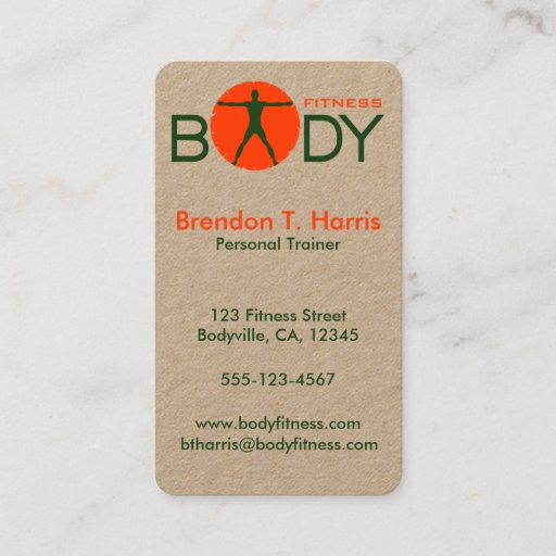 Customizable Body Madness Personal Trainer Business Cards