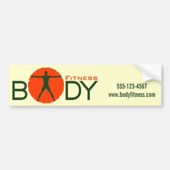 Body Madness Gym Fitness Instructor Bumper Sticker by sunnymars at Zazzle