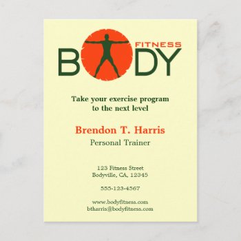 Body Madness Gym Personal Trainer Postcards by sunnymars at Zazzle