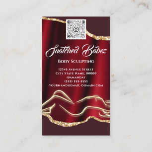 Body Massage Sculpting Logo Gold SPA Instagra Business Card
