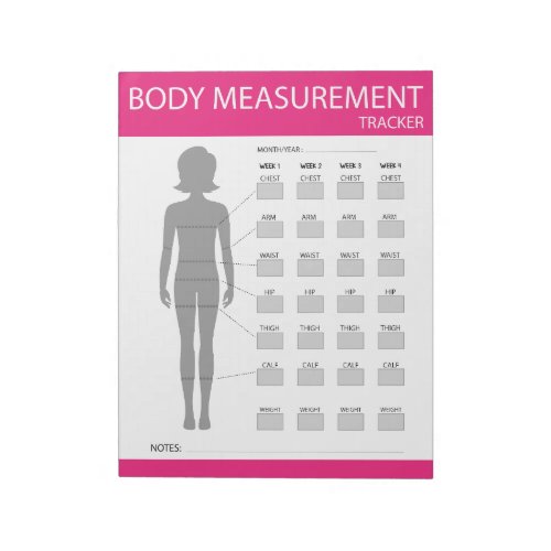 Body Measurements Tracker  Notepad