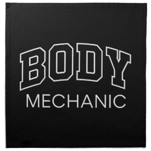Body Mechanic Funny Athletic Lettering Fitness Gif Cloth Napkin