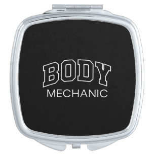 Body Mechanic Funny Athletic Lettering Fitness Gif Compact Mirror