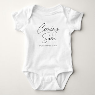 Body Para Bebé Personalizado de guión pronto Invitación de embara