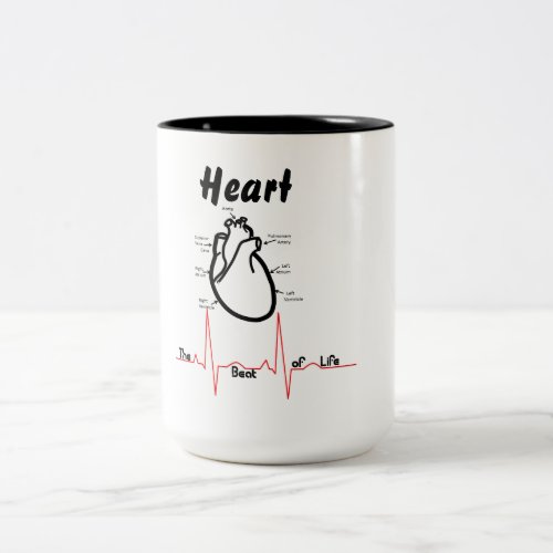 Body Parts __ Human Heart Two_Tone Coffee Mug