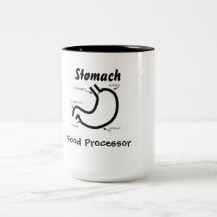 Body Parts -- Human Stomach Two-Tone Coffee Mug