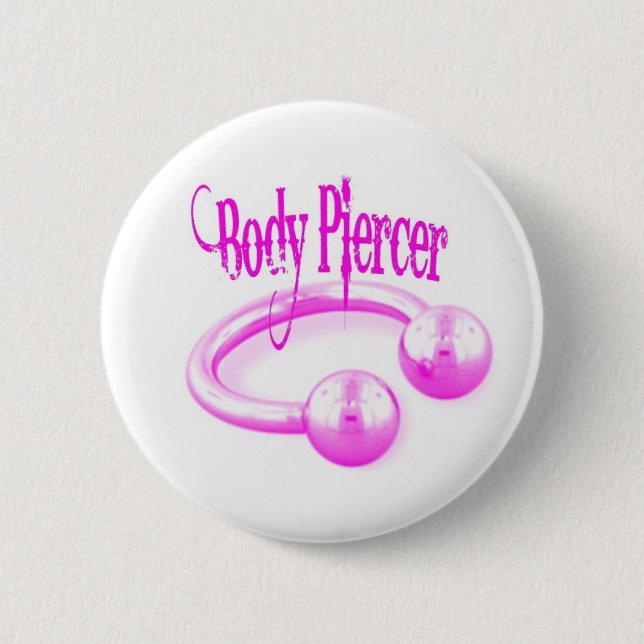 Body Piercer Button in Pink (Front)
