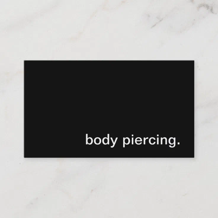 Body Piercing Business Card | Zazzle