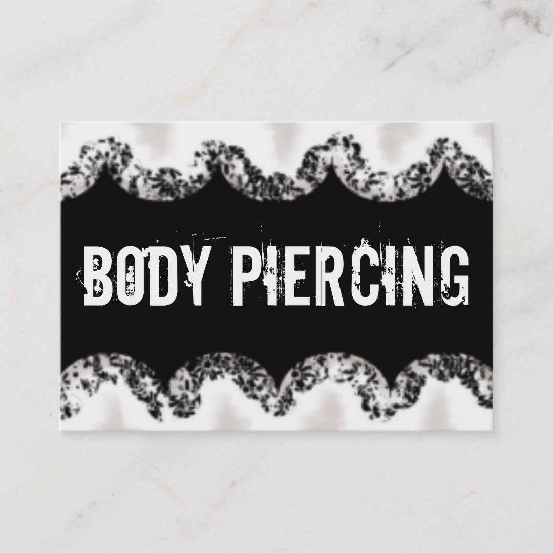 Body Piercing Business Card | Zazzle
