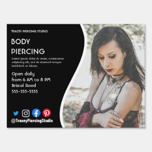 Body PIERCING STUDIO poster flyer Sign