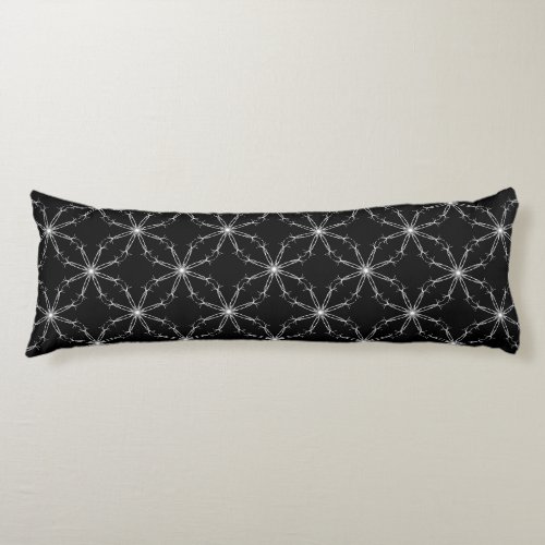 Body Pillow Black and White Kaleidoscope Star