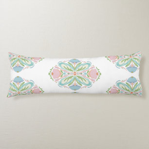 Body Pillow Blue Pink Green Floral Abstract