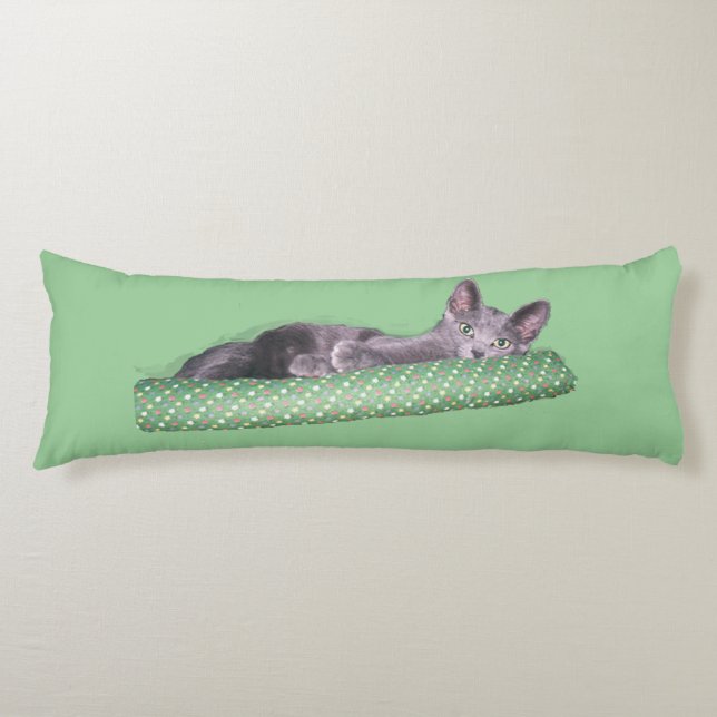 Body Pillow - Gray Kitten (Front)
