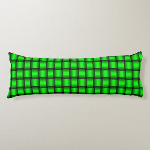 Body Pillow, Green Weave Pillow