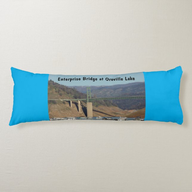 Body Pillow Larg with Enterprise Bridge Oro. Lake, (Front)