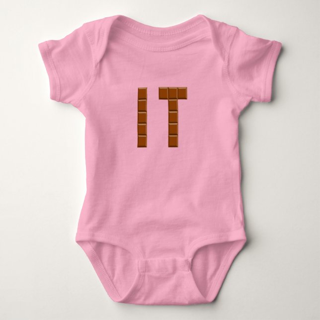 Body pink jersey Babies CHOCOLAT ITALY Baby Bodysuit (Front)