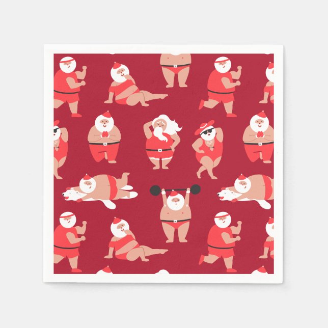Body Positive Santa Holiday Napkins (Front)