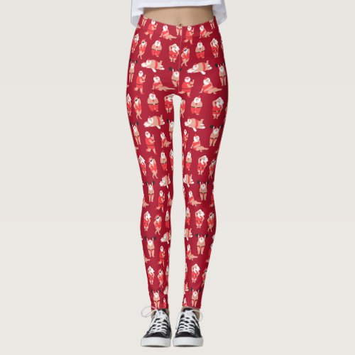 Body Positive Santa Holiday Wrapping Paper Leggings