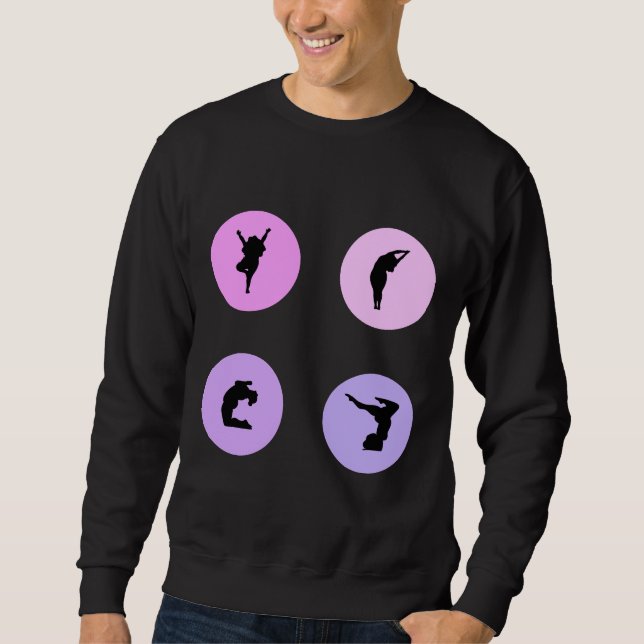 Body Positive Yoga Sticker Pack Love Your Curves Sweatshirt (Front)