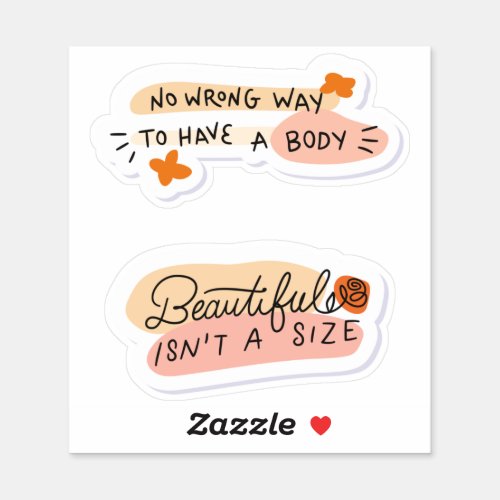 Body Positivity Quotes Sticker Pack 2