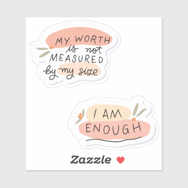 Body Positivity Quotes Sticker Pack 5 (Sheet)