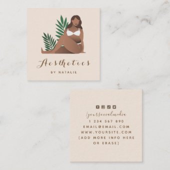 Body Positivity Self Love Aesthetics Social Media Square Business Card