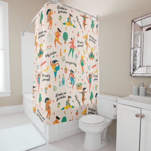 Body Positivity Shower Curtain (In Situ)