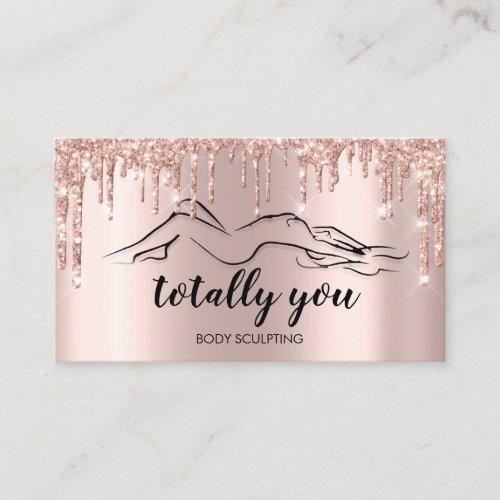 Body Sclupting Beauty Logo Totally You Business Ca Business Card