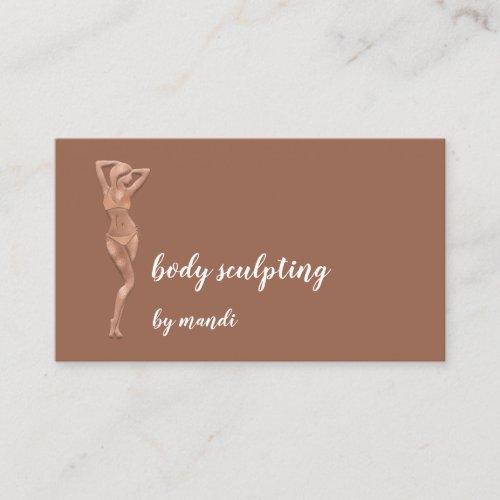 Body Sclupting Care Logo Rose QR Bikini  Business Card