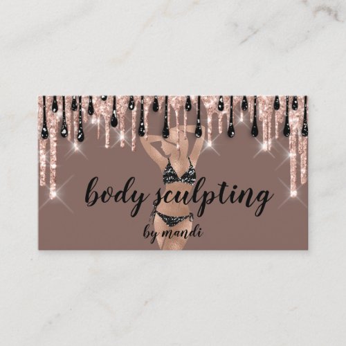 Body Sclupting Massage Logo Bikini Online QR Code Business Card
