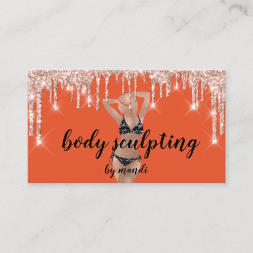 Body Sclupting Massage Logo Bikini Shop QR Code Business Card