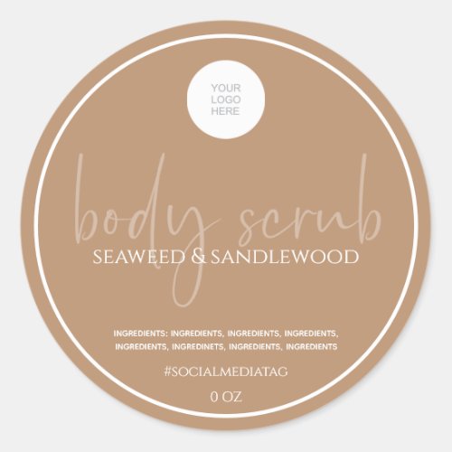 Body Scrub Label