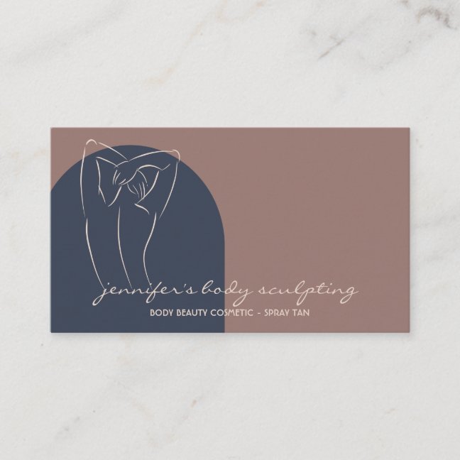 Body Sculpt Contouring Spray tan Massage Therapist Business Card
