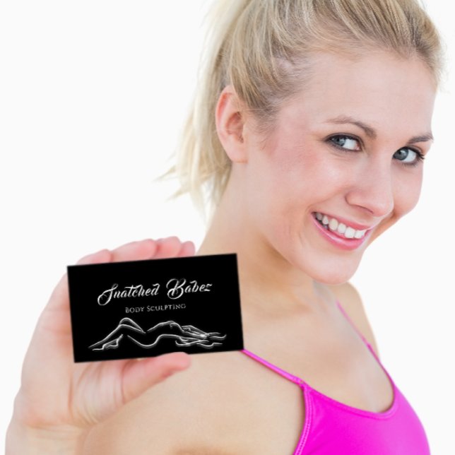 Body Sculpting Beauty Custom Logo Massage Studio   Business Card (Body Sculpting Beauty Custom Logo Massage Studio Business Card)