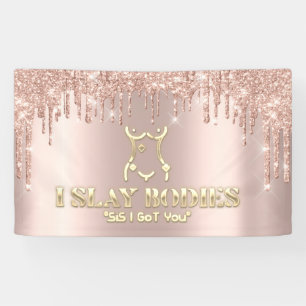 Body Sculpting Beauty Logo Glitter Gold Logo Busi Banner