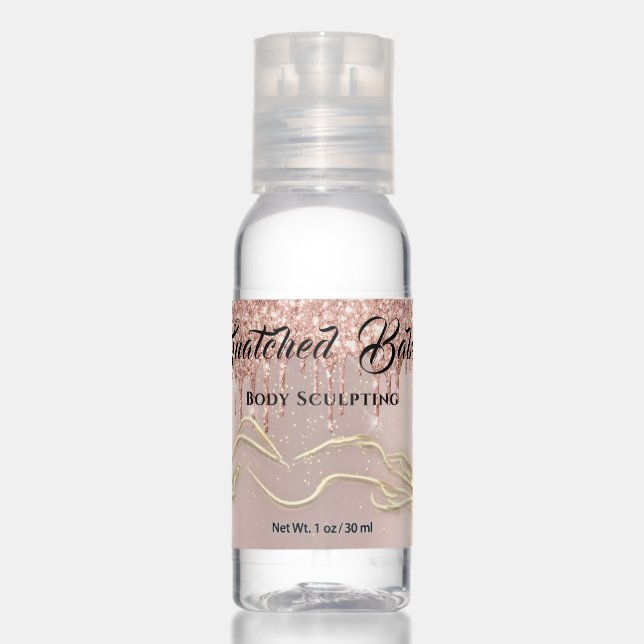 Body Sculpting Beauty Logo Massage Drips Rose Gold Hand Sanitizer (Front)