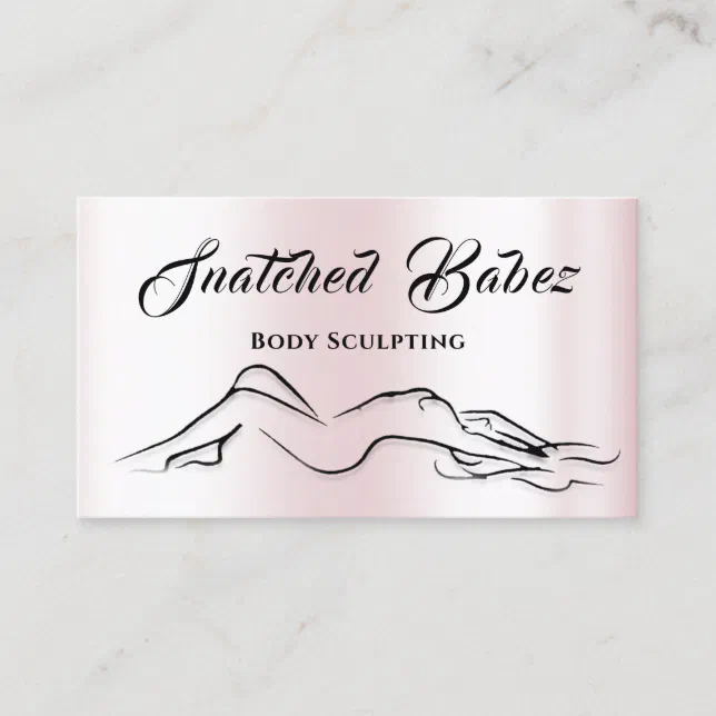 Body Sculpting Beauty Logo Massage Pink Pastel Business Card Zazzle 5597