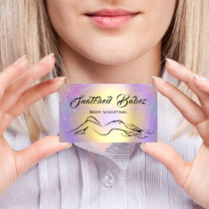 Body Sculpting Beauty Logo Massage Spa Holograph Business Card