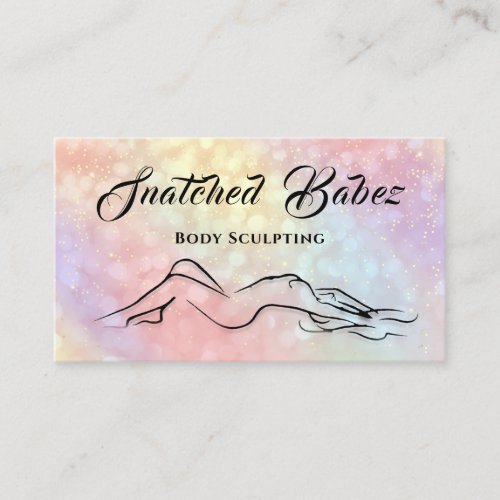 Body Sculpting Beauty Logo Massage Spa Rose Business Card