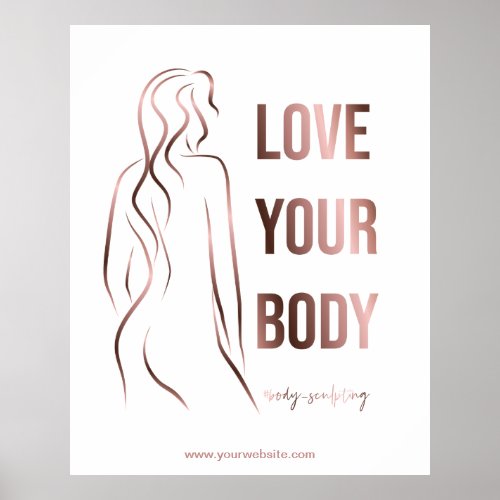 Body sculpting body contouring shaping spa fitness poster