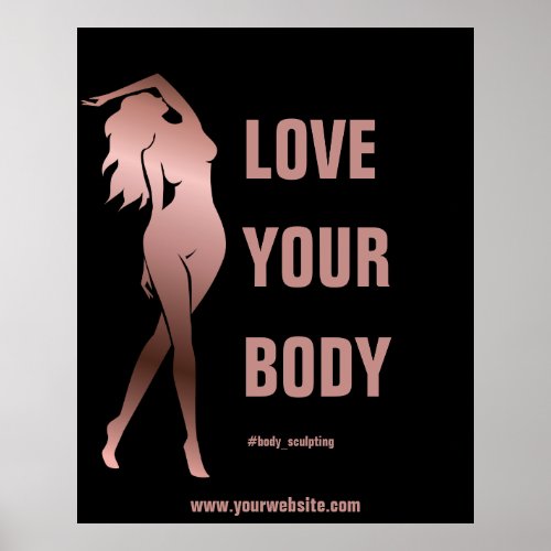 Body sculpting body contouring shaping spa fitness poster
